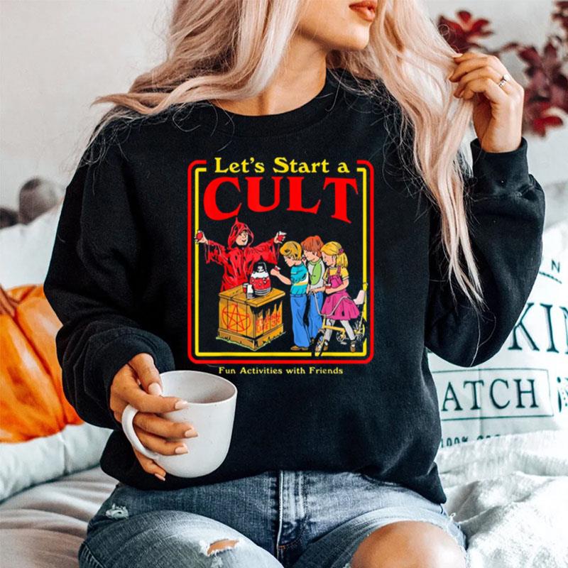 Lets Start A Cult Satanic Vintage Horror Edgy Sweater