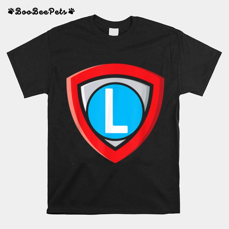 Letter L Superhero Symbol T-Shirt