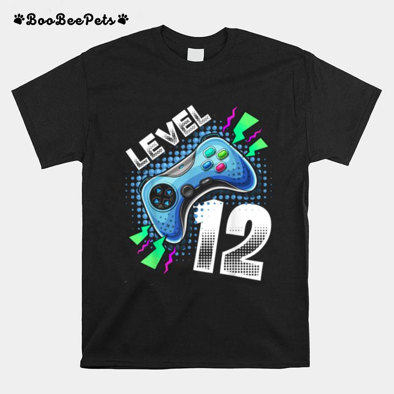 Level 12 Video Game Controller 12Th Birthday Gamer Boys T-Shirt