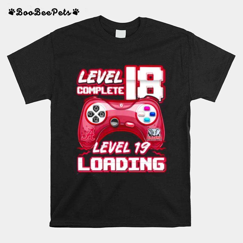 Level 18 Complete Level 19 Loading Video Game Crimson Tide Football T-Shirt