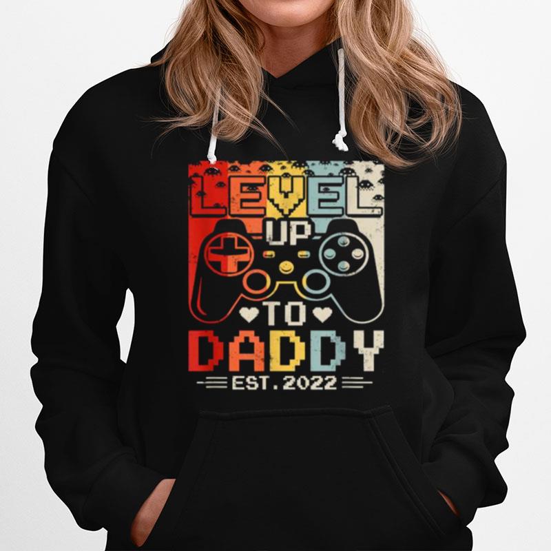 Leveled Up To Daddy Est 2022 Vintage Hoodie