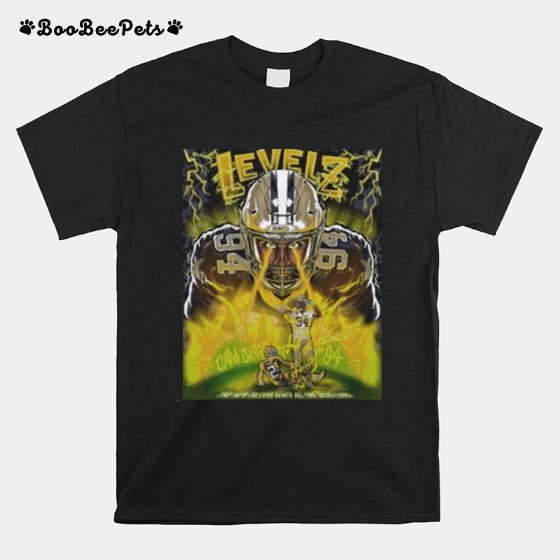 Levels The New Orleans Saints All Time Sacks Leader T-Shirt