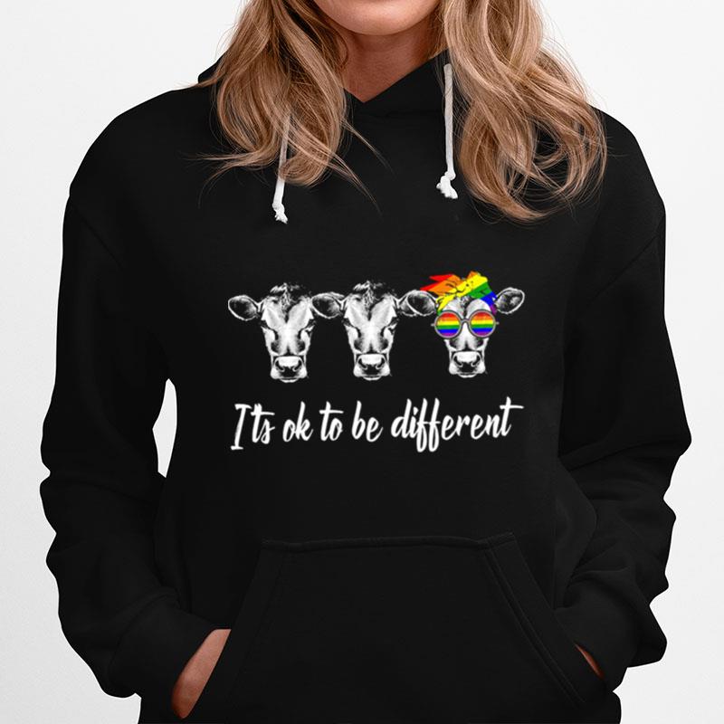Lgbt Cows Its Ok To Be Different Hoodie
