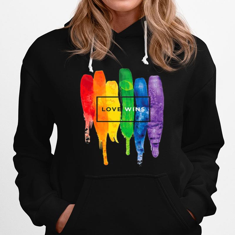 Lgbt Gay Love Lesbian Rainbow Design Print Hoodie
