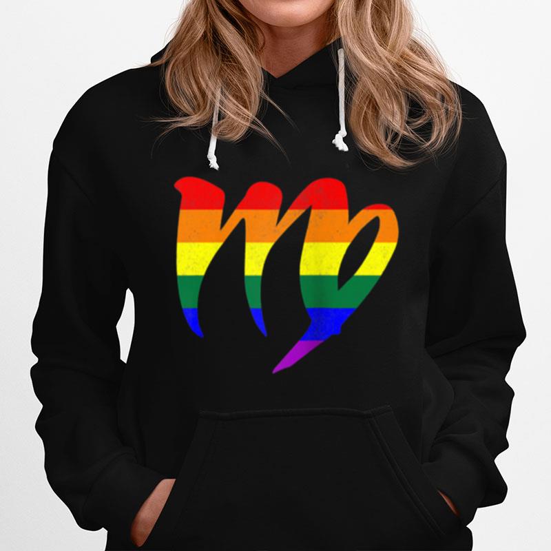 Lgbt Gay Pride Flag Virgo Zodiac Sign Hoodie