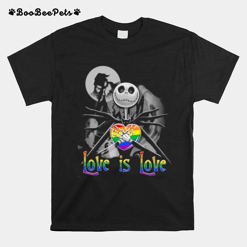 Lgbt Jack Skeleton Love Is Love T-Shirt