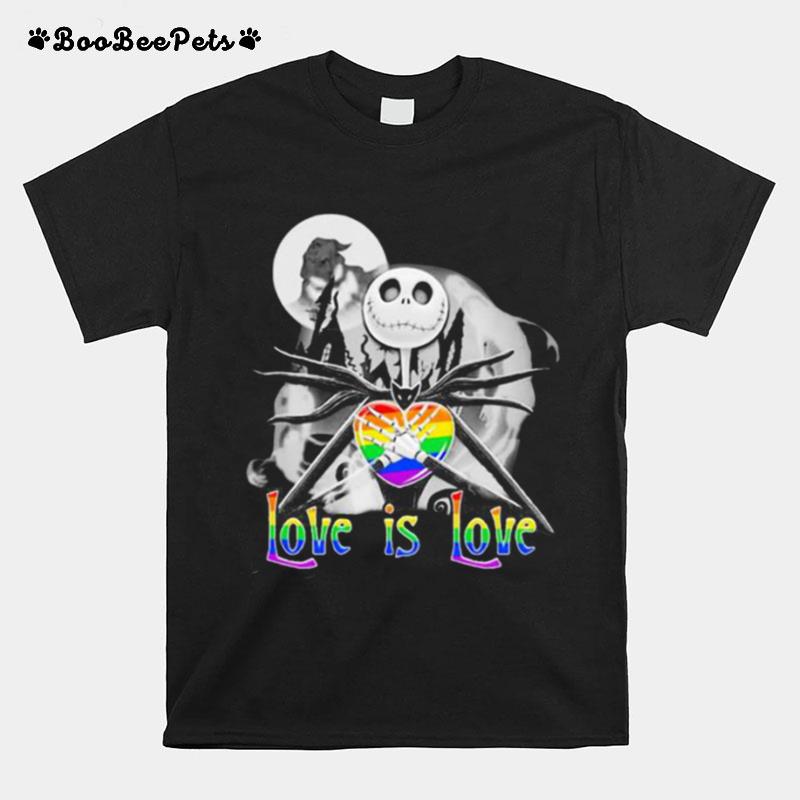 Lgbt Jack Skellington Love Is Love T-Shirt
