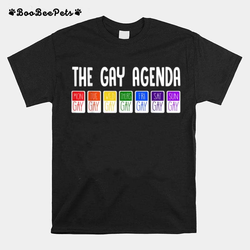 Lgbt Pride Colors Timetable Lgbtq Agenda T B0B31G46Qt T-Shirt