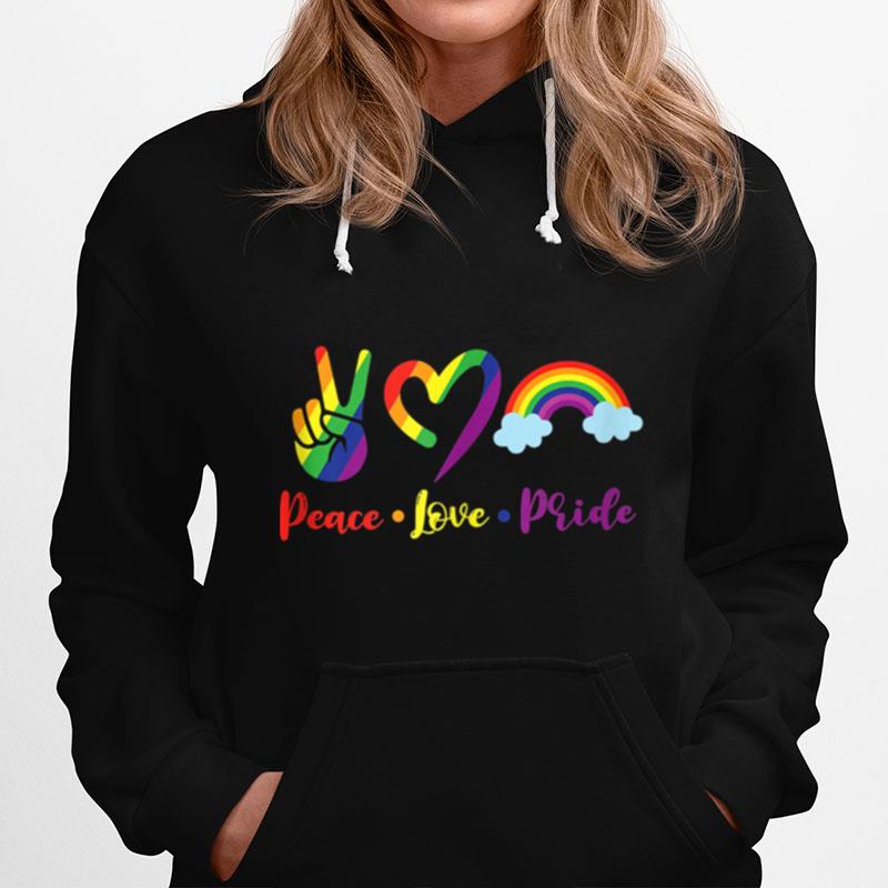 Lgbt Rainbow Gay Peace Love Pride Hoodie