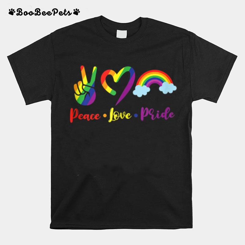 Lgbt Rainbow Gay Peace Love Pride T-Shirt