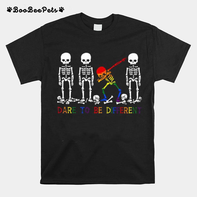 Lgbt Skeleton Dare To Be Different T-Shirt