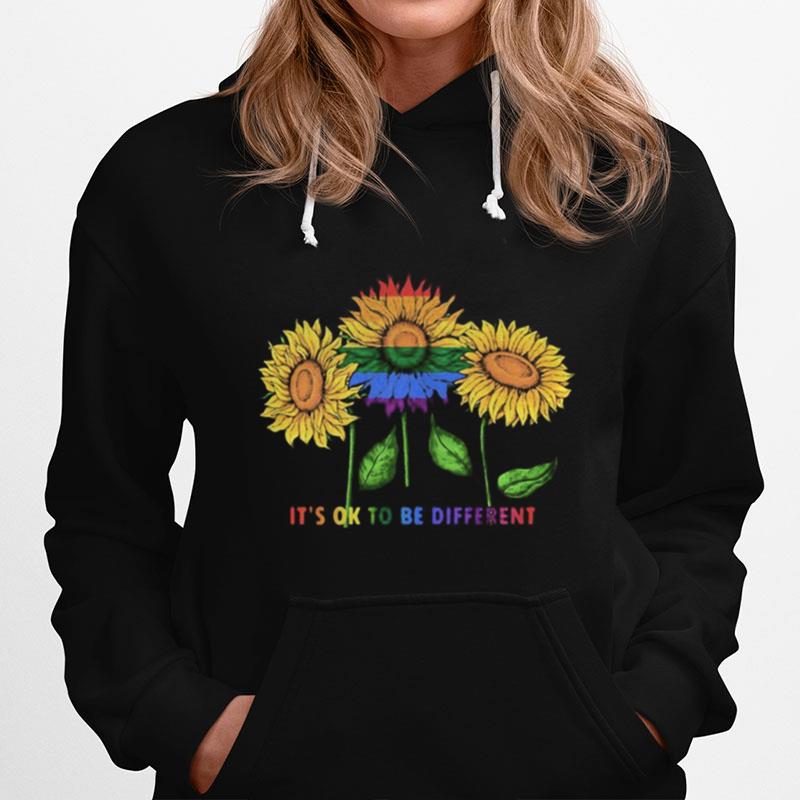 Lgbt Sunflower It%E2%80%99S Ok To Be Different Hoodie