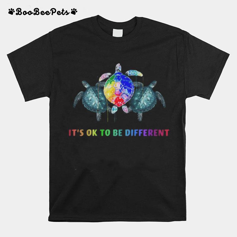 Lgbt Turtle It%E2%80%99S Ok To Be Different T-Shirt