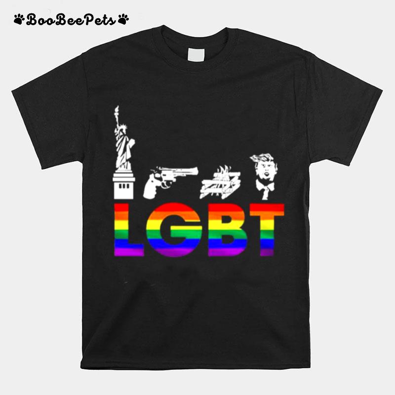 Liberty Guns Trump Lgbt Parody T-Shirt