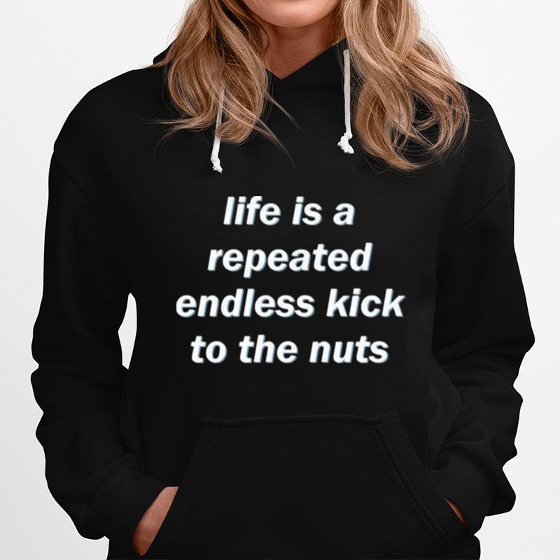 Life Is A Repeated Endless Kick To The Nuts Hoodie