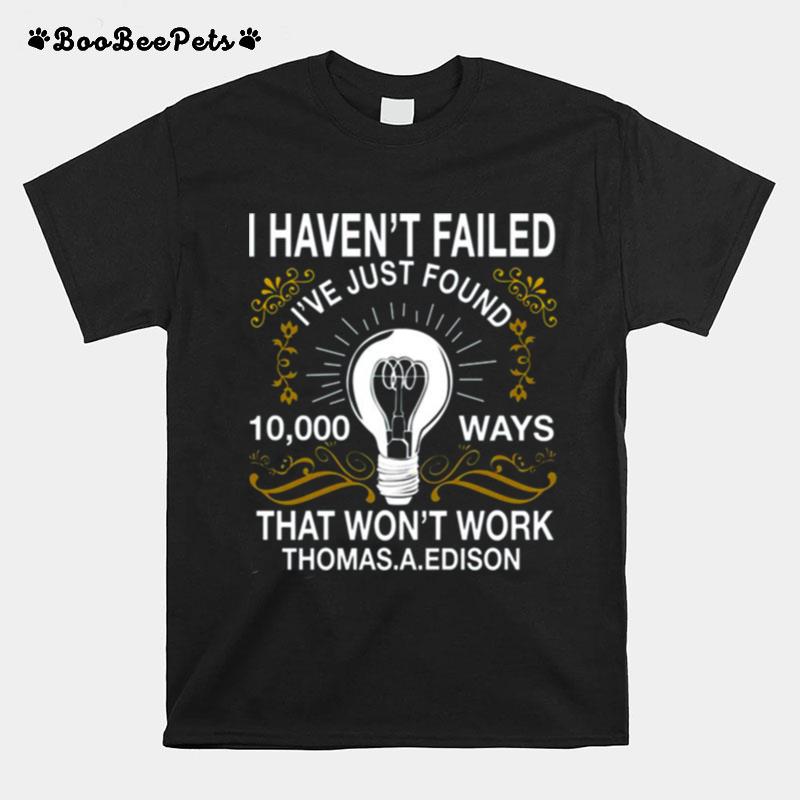 Light Bulb Thomas Alva Edison T-Shirt
