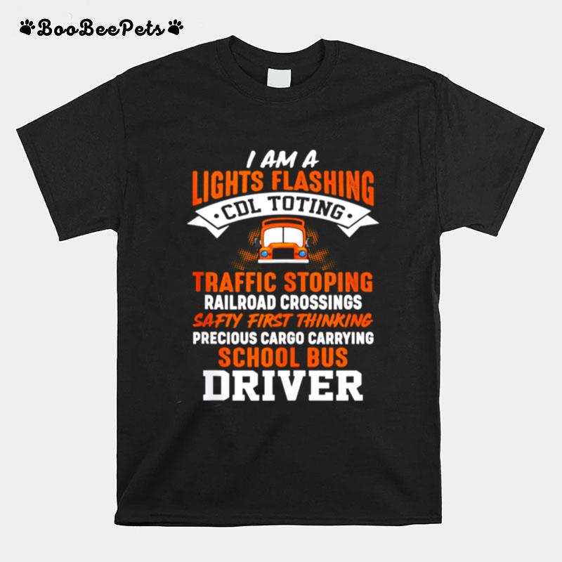 Lights Flashing School Bus Driver T-Shirt