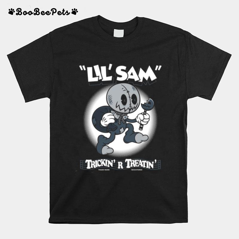 Lil Sam Creepy Cute Trick R Treat Vintage Cartoon Halloween Horror T-Shirt