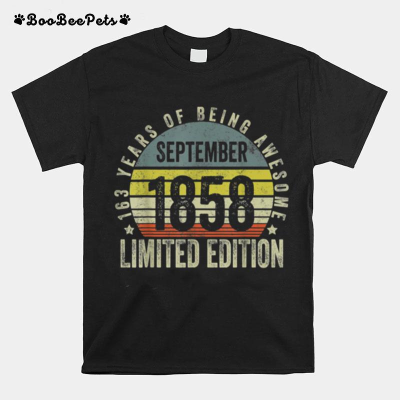 Limited Edition Awesome Since 1858 163Rd Birthday Retro T-Shirt