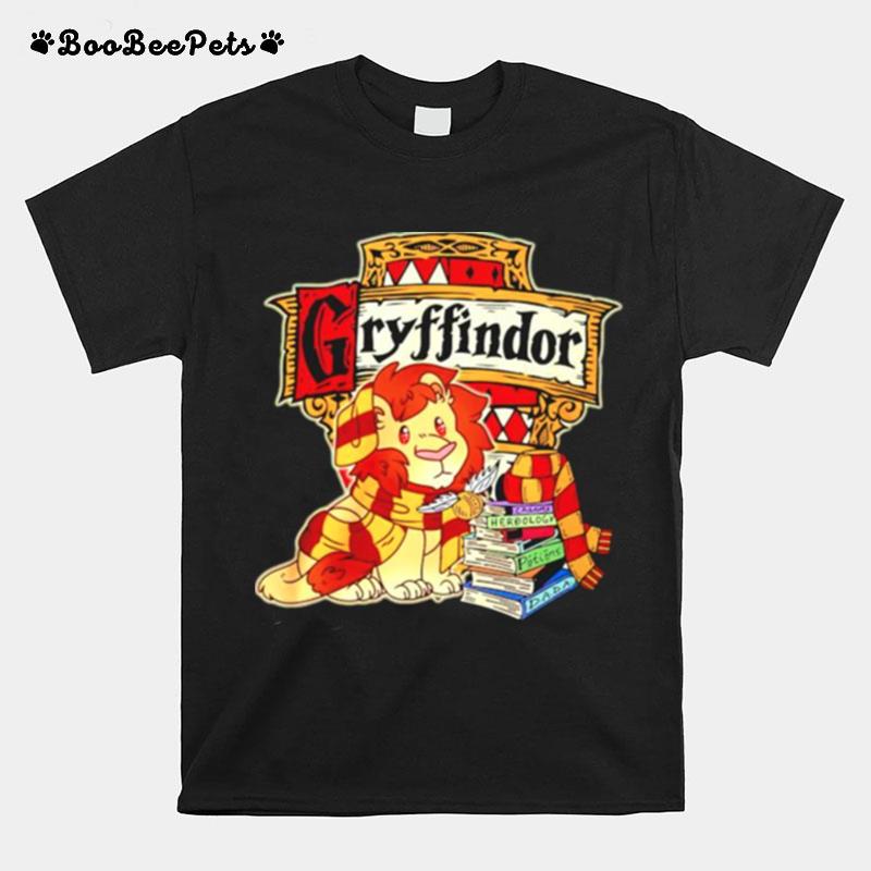 Lion And Book Gryffindor T-Shirt