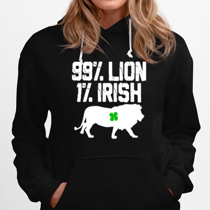 Lion Animal St Patricks Day Irish Shamrock Hoodie