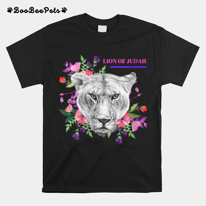 Lion Of Judah Flower T-Shirt