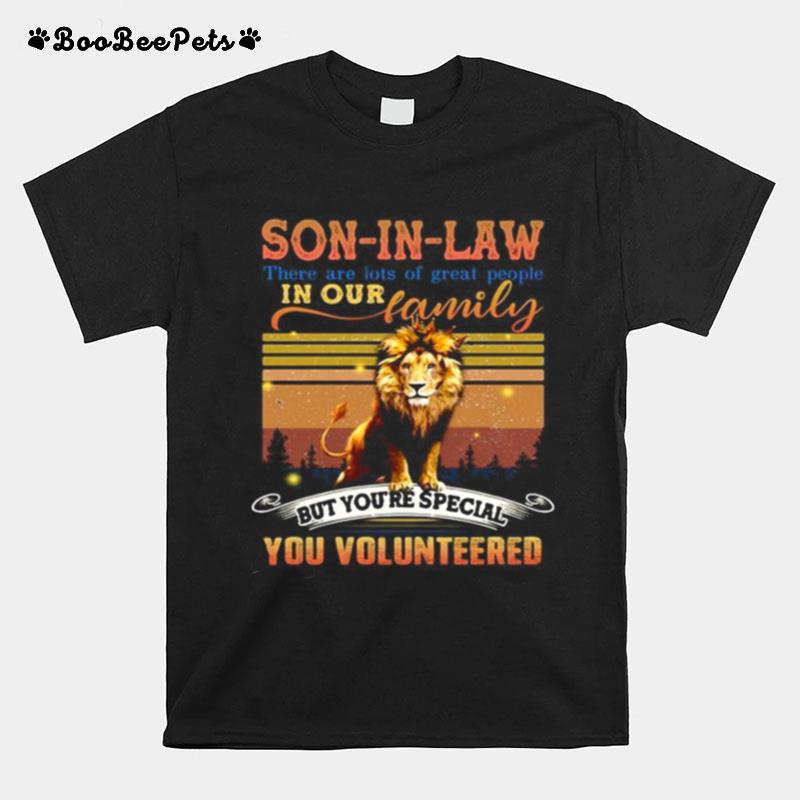 Lion Son In Law There Are Lots Of Great People In Our Family Vintage Retro T-Shirt