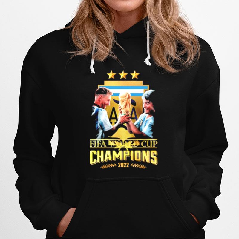 Lionel Messi And Diego Maradona Fifa World Cup Champions 2022 Hoodie