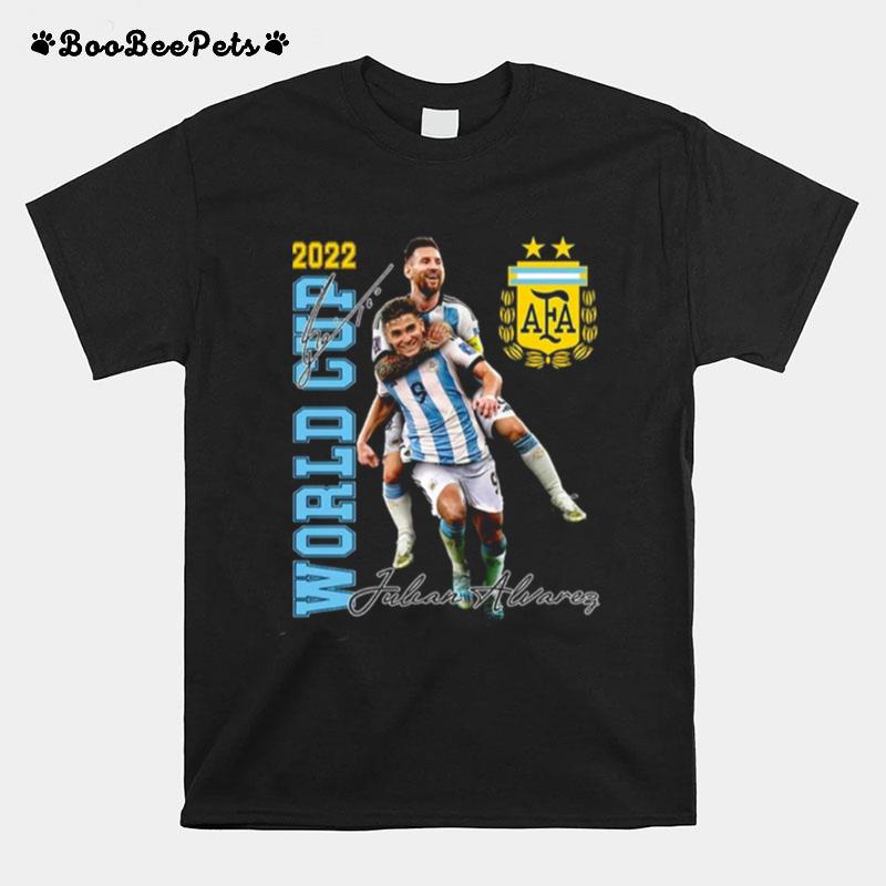 Lionel Messi And Julian Alvarez Celebration Argentina World Cup 2022 T-Shirt