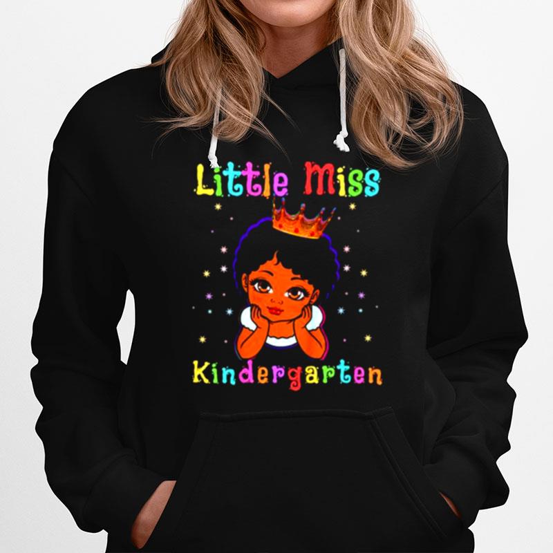 Little Miss Kindergarten Princess Toddler Melanin Girls Hoodie