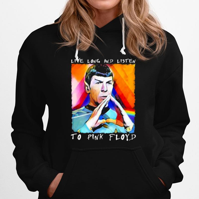 Live Long And Listen To Pink Floyd Lgbt Hand Cross Hoodie