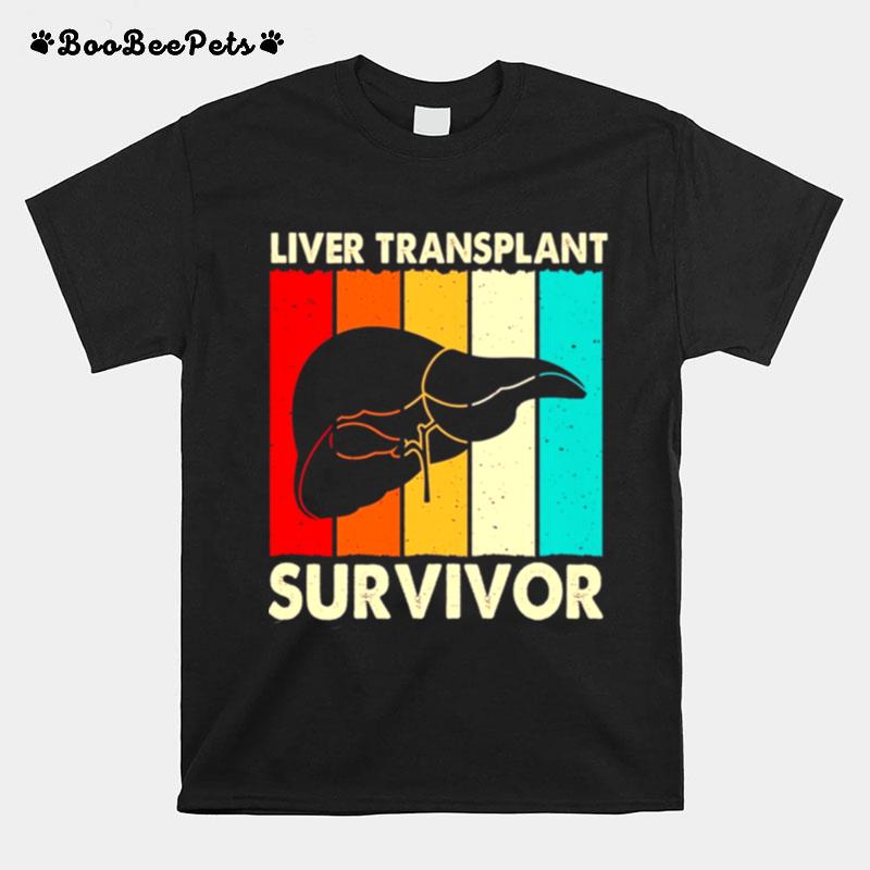 Liver Transplant Survivor Retro T-Shirt