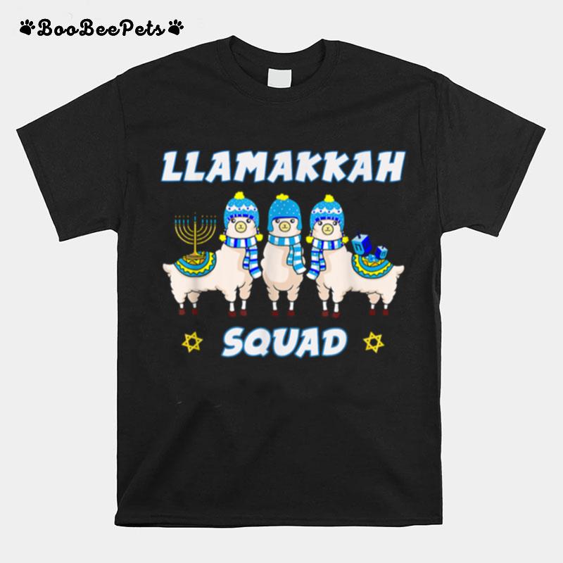 Llamakkah Squad Jewish Hanukkah Llama T-Shirt