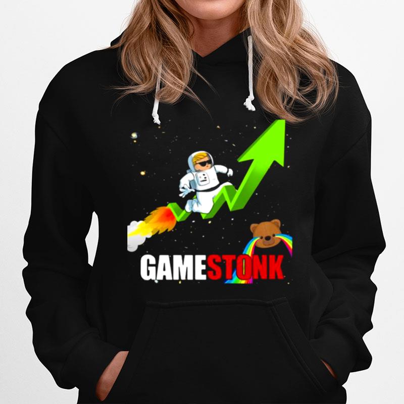 Logo Gamestonk2021 %E2%80%93 Gamestonk Stock Market %E2%80%93 Cant Stop Game Stonk Gme Hoodie