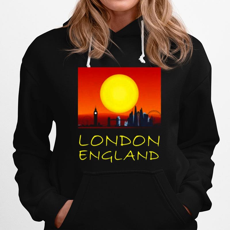 London City Skyscraper Skylines Silhouette Vintage Hoodie