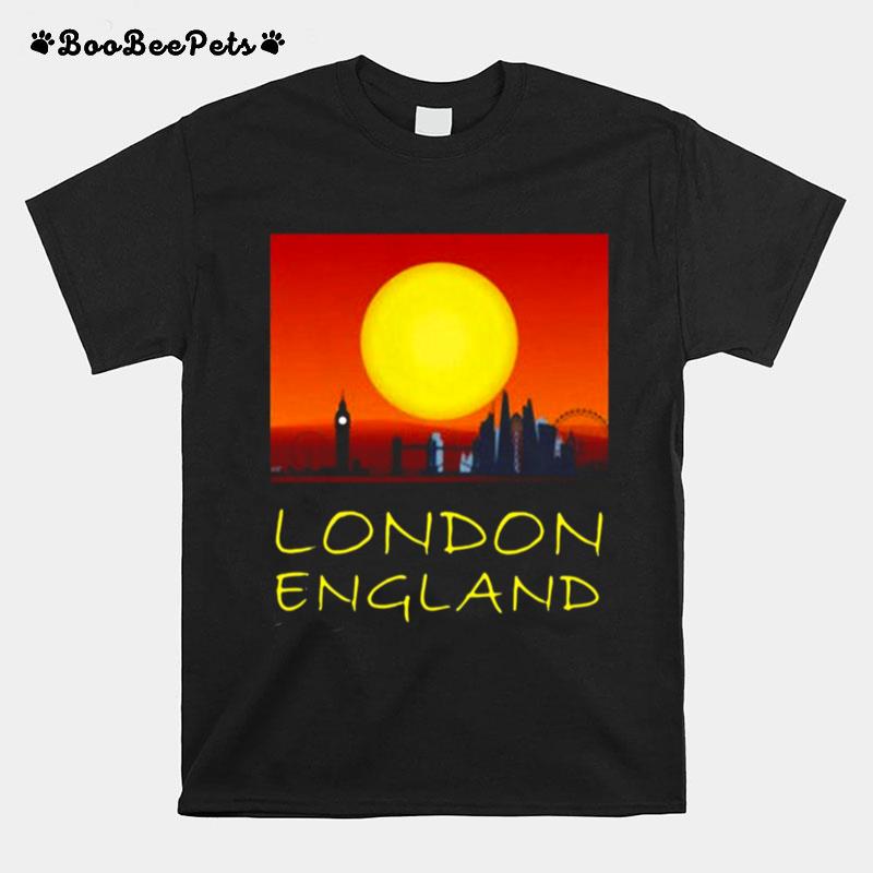 London City Skyscraper Skylines Silhouette Vintage T-Shirt