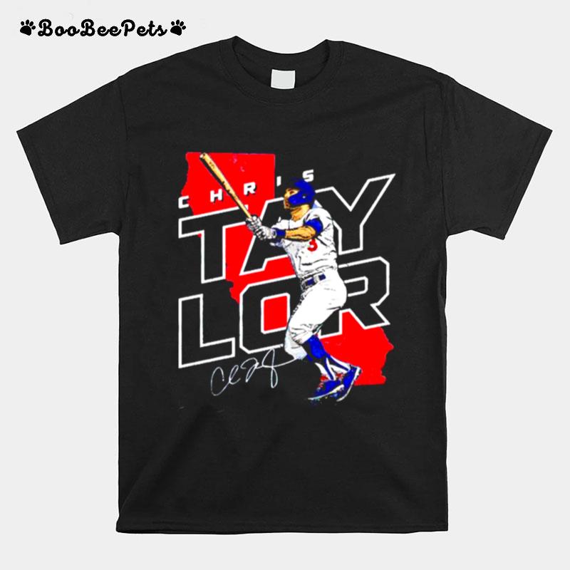 Los Angeles Baseball 3 Chris Taylor Signature T-Shirt