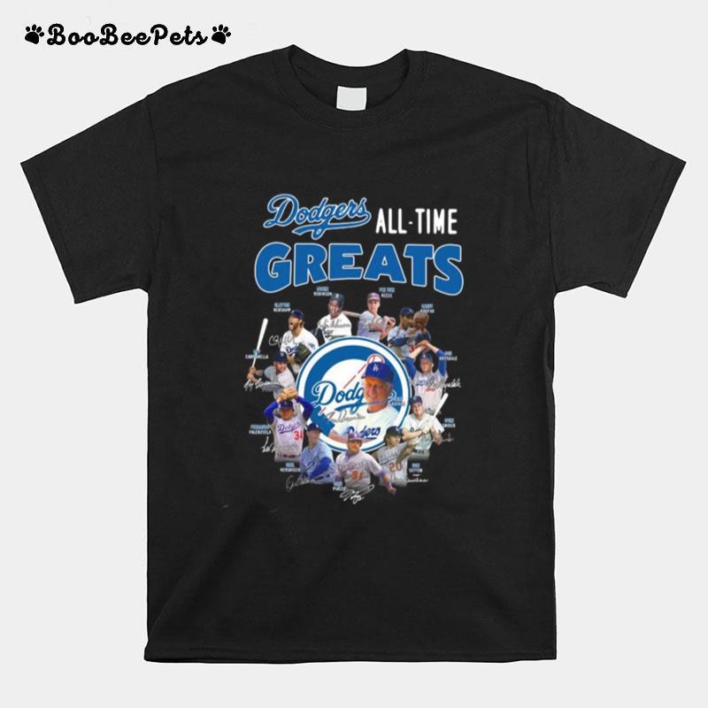 Los Angeles Dodgers All Time Greats Signatures T-Shirt