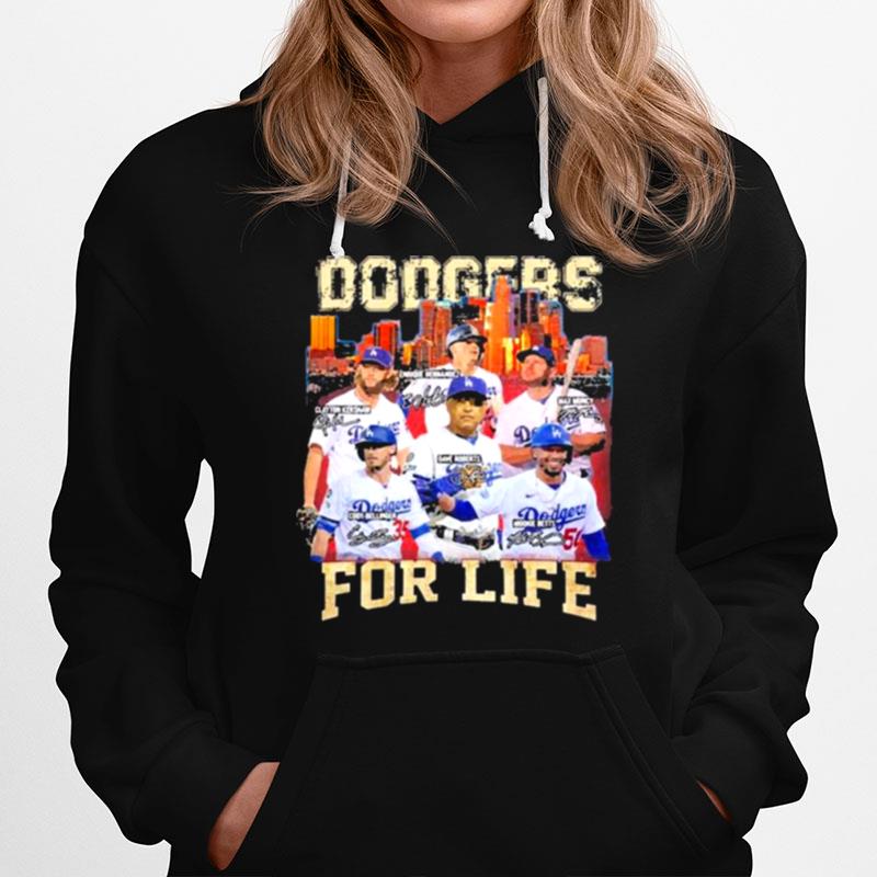 Los Angeles Dodgers Baseball For Life Signatures Hoodie