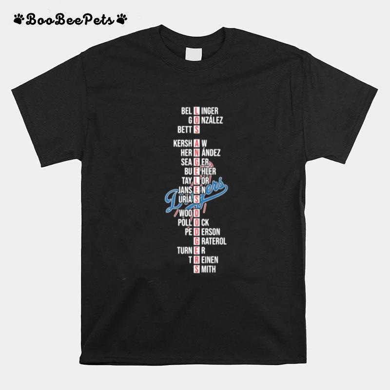 Los Angeles Dodgers Bellinger Gonzalez Betts Baseball T-Shirt
