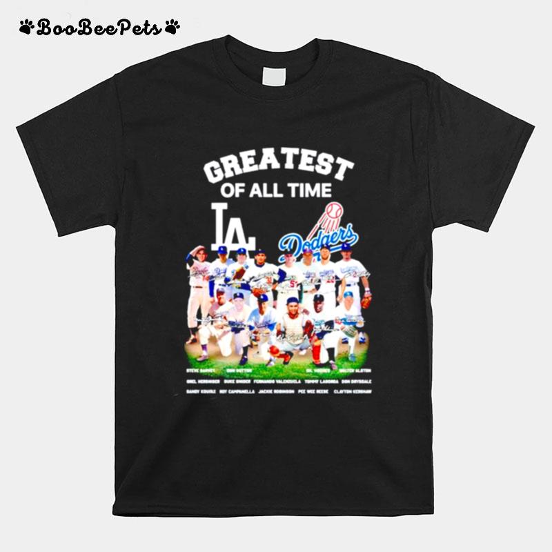 Los Angeles Dodgers Greatest Of All Time Players Signatures T-Shirt