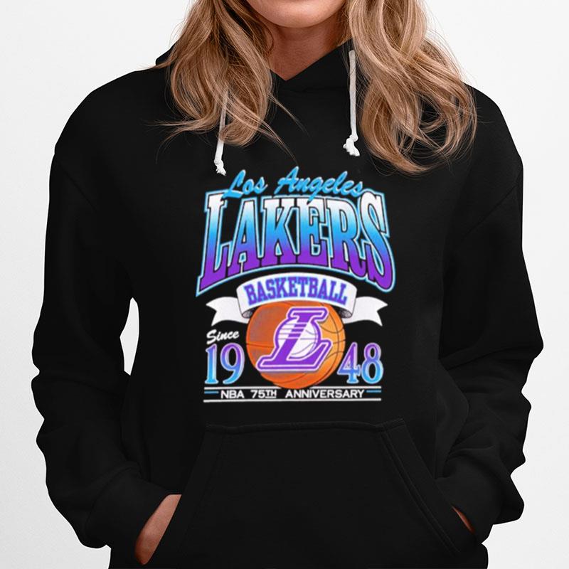 Los Angeles Lakers Basketball Since 1948 Nba 75Th Anniversary Lal Fan Hoodie