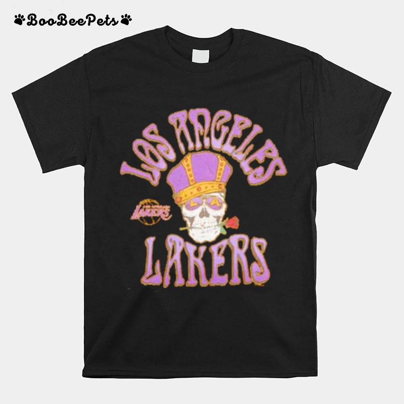 Los Angeles Lakers Nba And Grateful Dead Skull And Rose T-Shirt