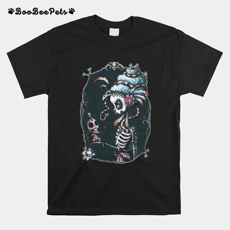 Love And Death Skeleton Day Of The Dead T-Shirt