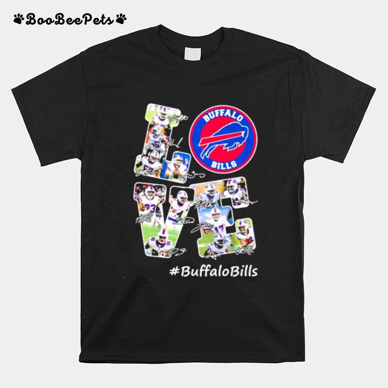 Love Buffalo Bills Signature Football Team T-Shirt