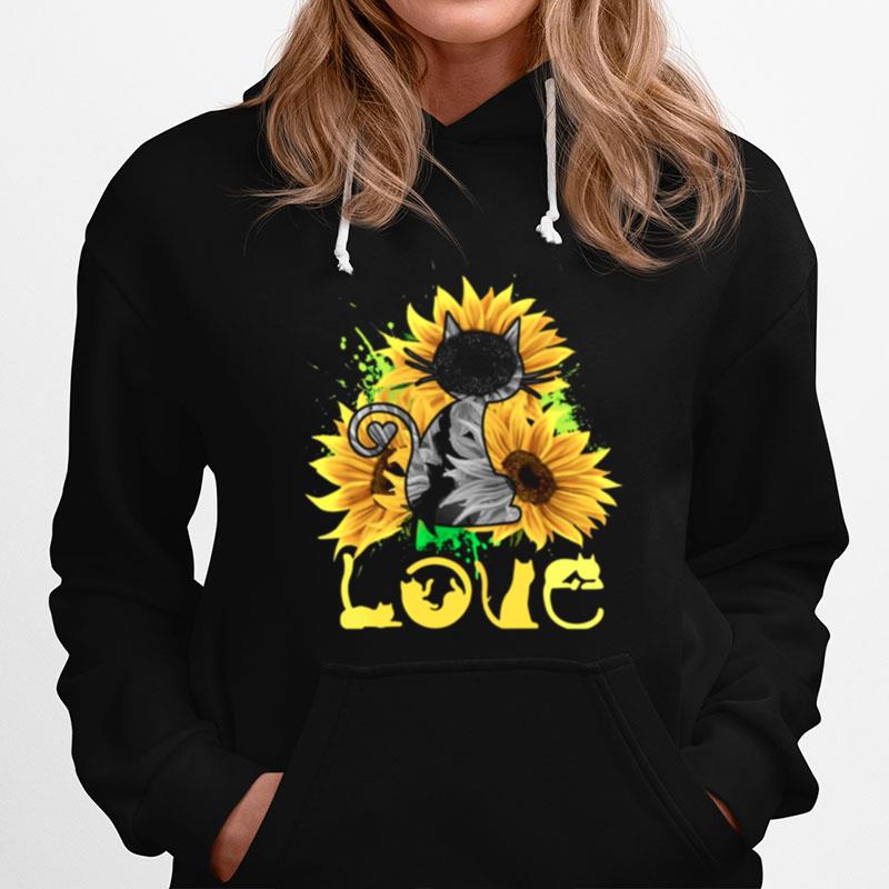 Love Cat Sunflower Hoodie