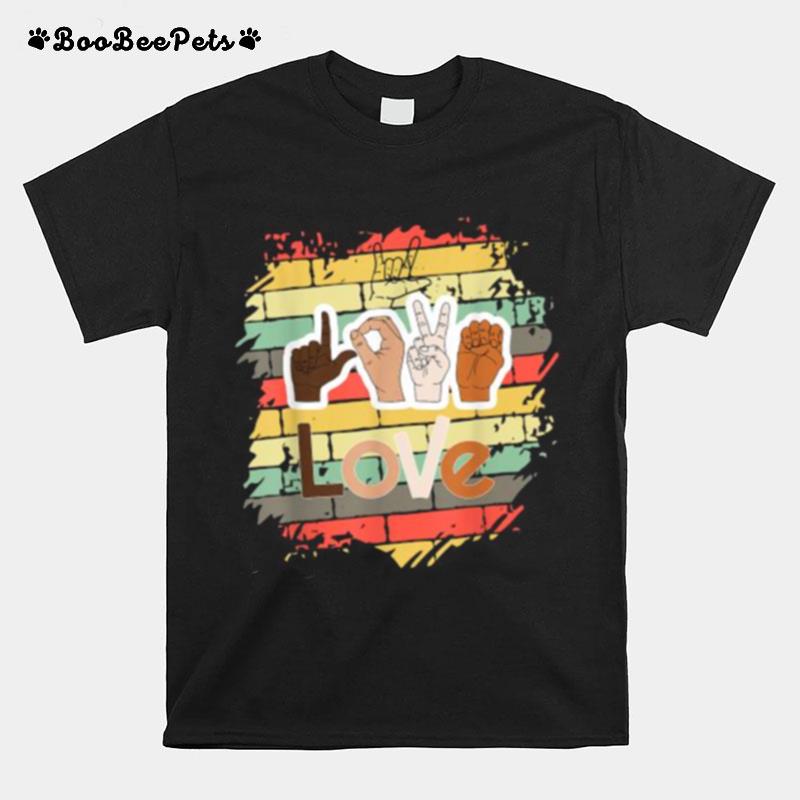 Love %E2%80%93 Asl Love Sign Language Ily Vintage T-Shirt