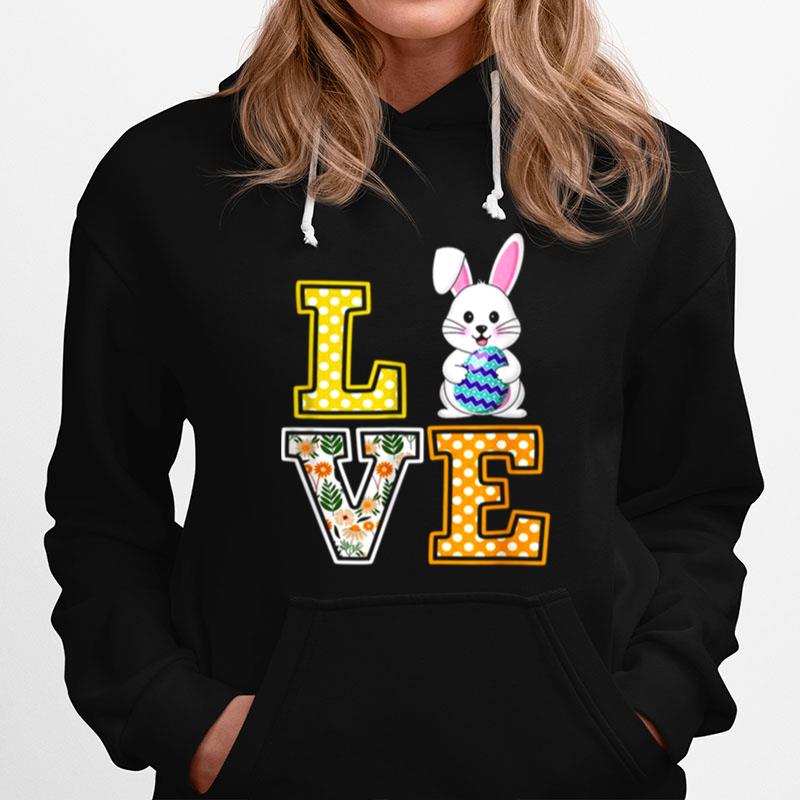 Love Easter Egg Bunny Cute Bunny Easter Costume Boys Girls Hoodie