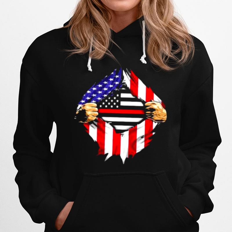 Love Firefighter American Flag Hoodie