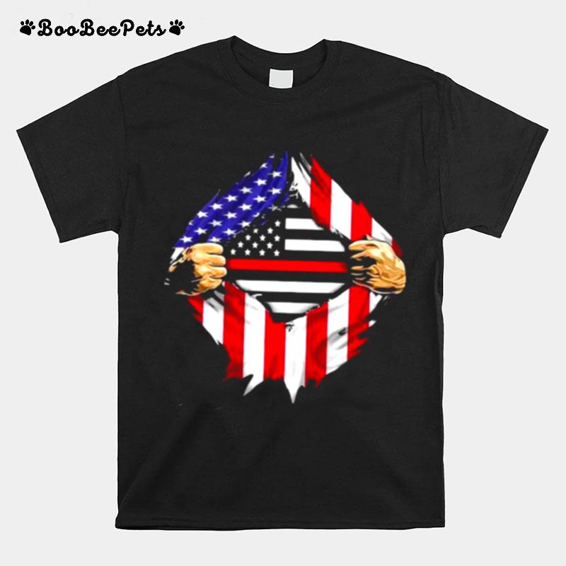 Love Firefighter American Flag T-Shirt